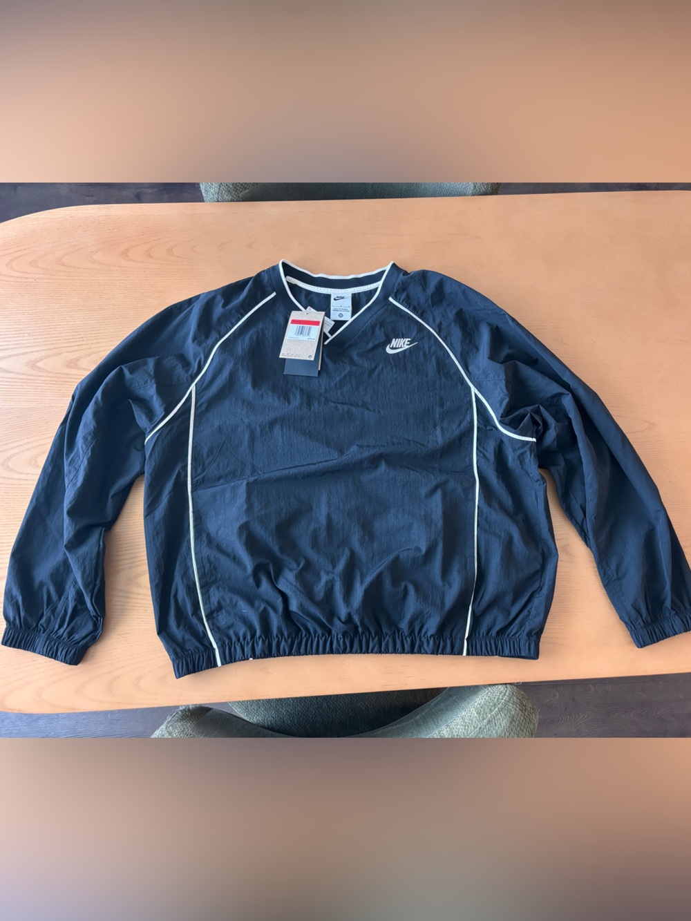 Nike Women’s Black Pullover Sweater with Contrast Piping